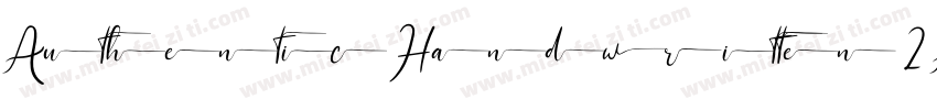 Authentic Handwritten 2 Alternate字体转换